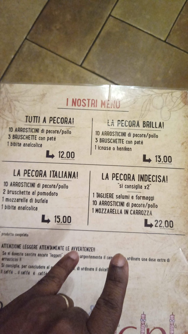 Pane Olio e Arrosticini menu 2