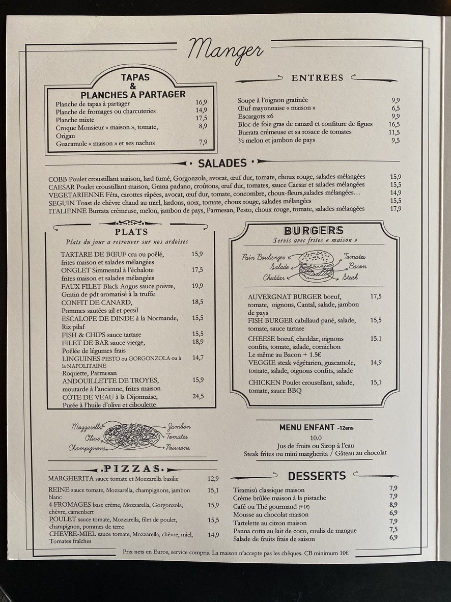 Morny menu 1