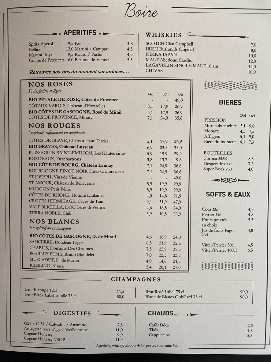Morny menu 2