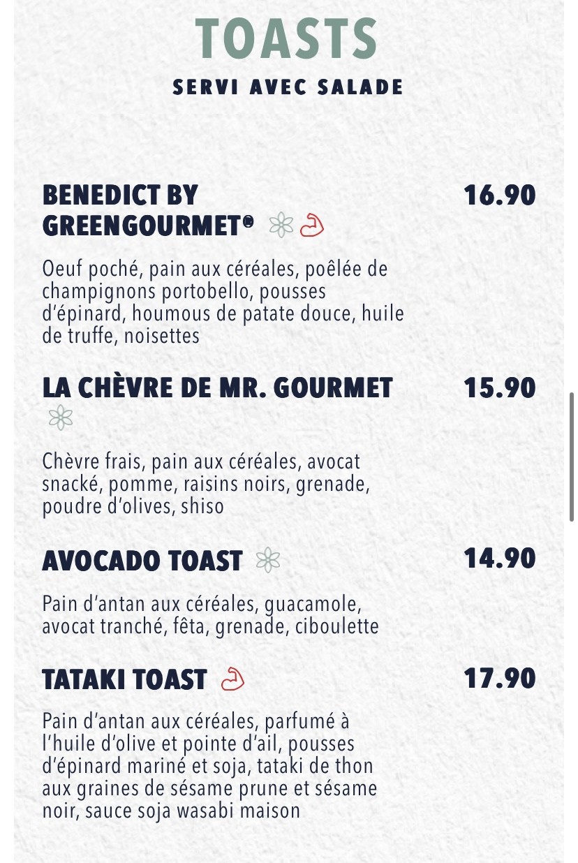 Greengourmet® Boulogne menu 1