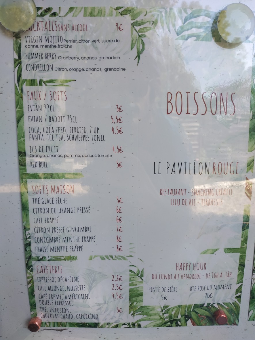 Le Pavillon Rouge menu 4