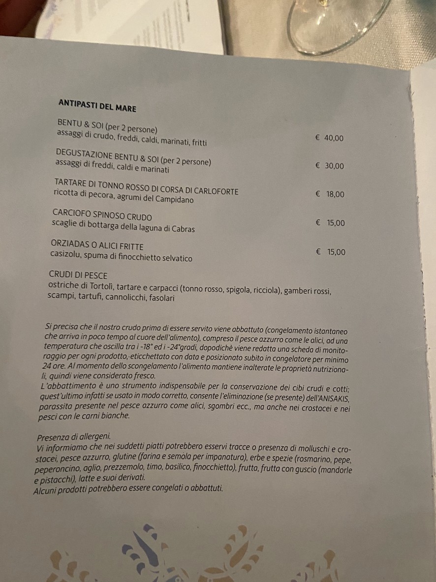 BENTU & SOI menu 2