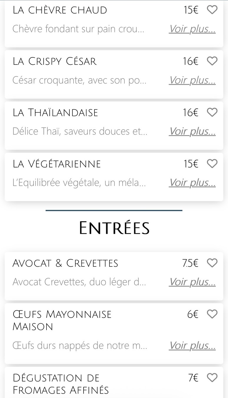 LES MAH-BOULES menu 2