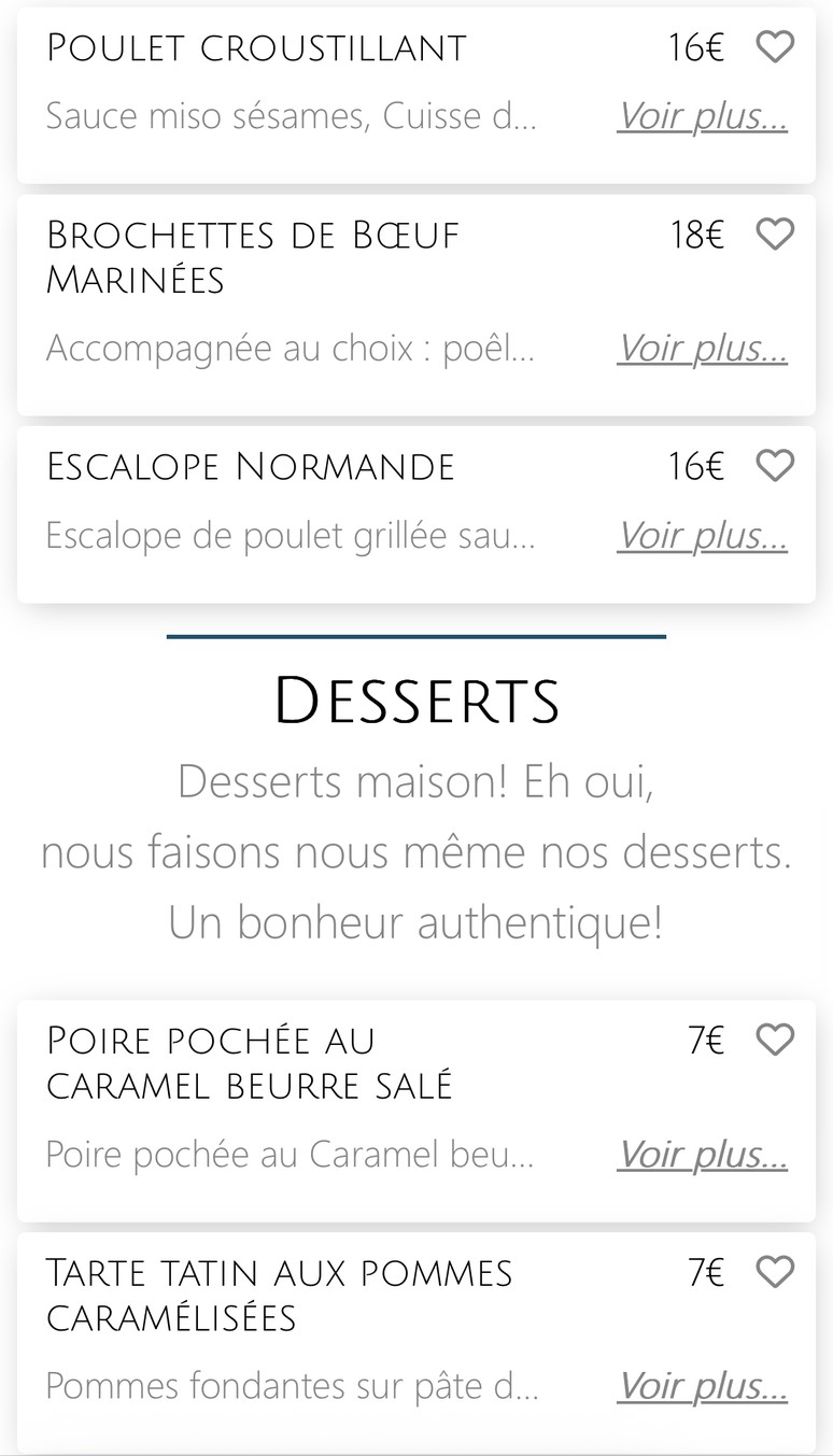 LES MAH-BOULES menu 4
