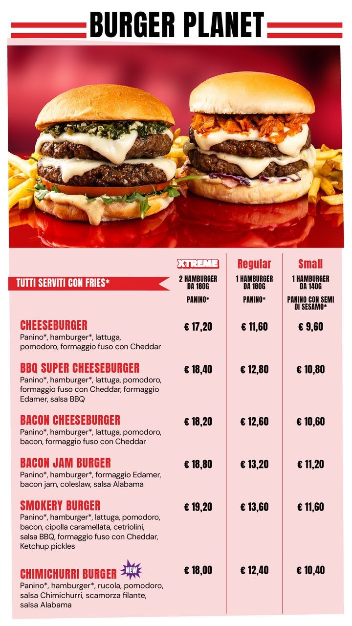 America Graffiti - Roma menu 2