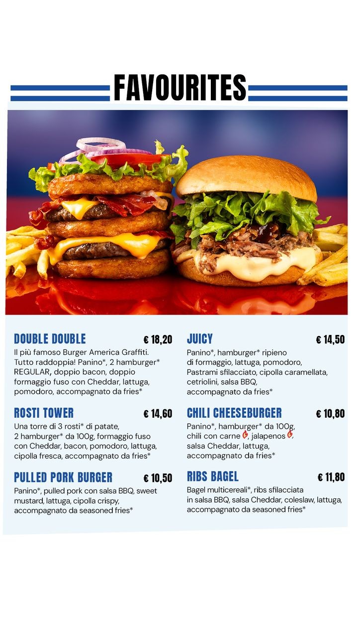 America Graffiti - Roma menu 3