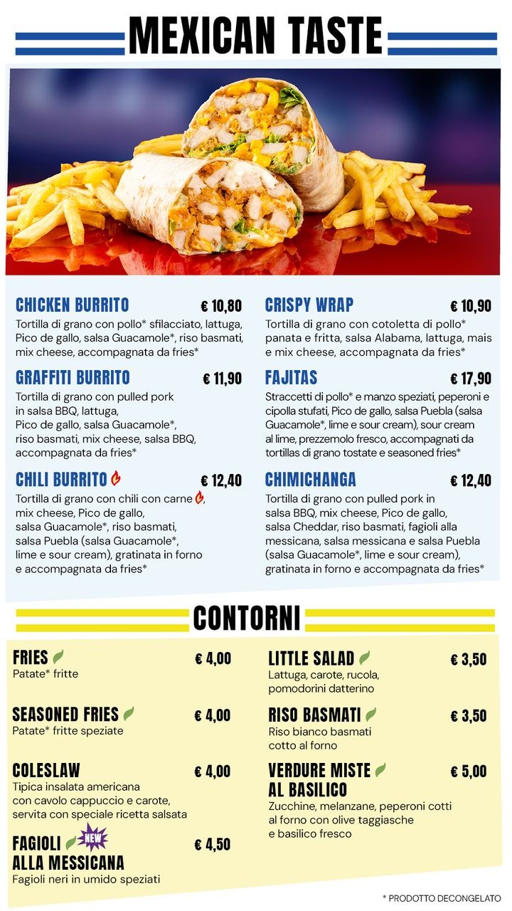 America Graffiti - Roma menu 5