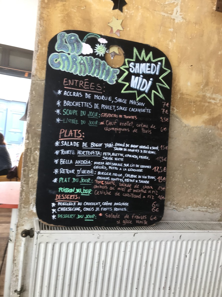 La Caravane menu 2