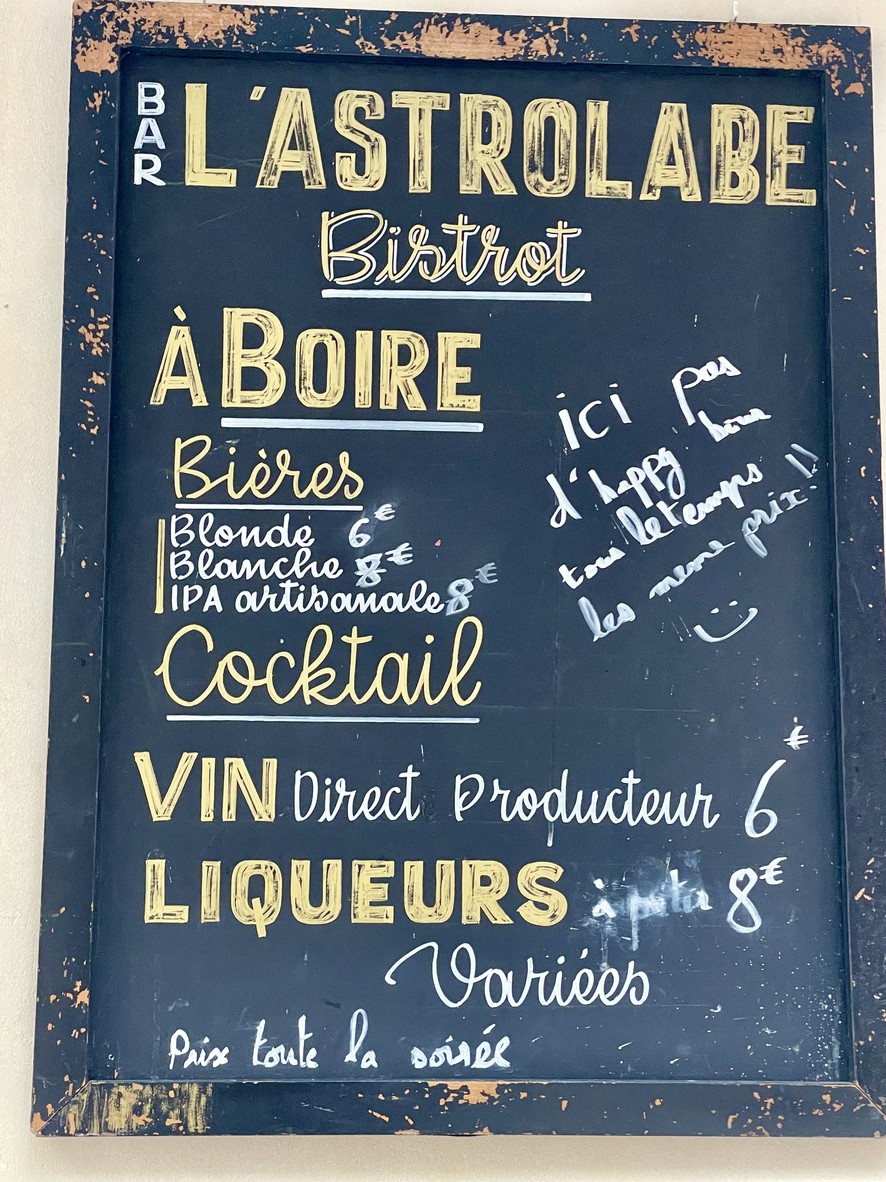 L'Astrolabe - Bar paris 15 menu 2