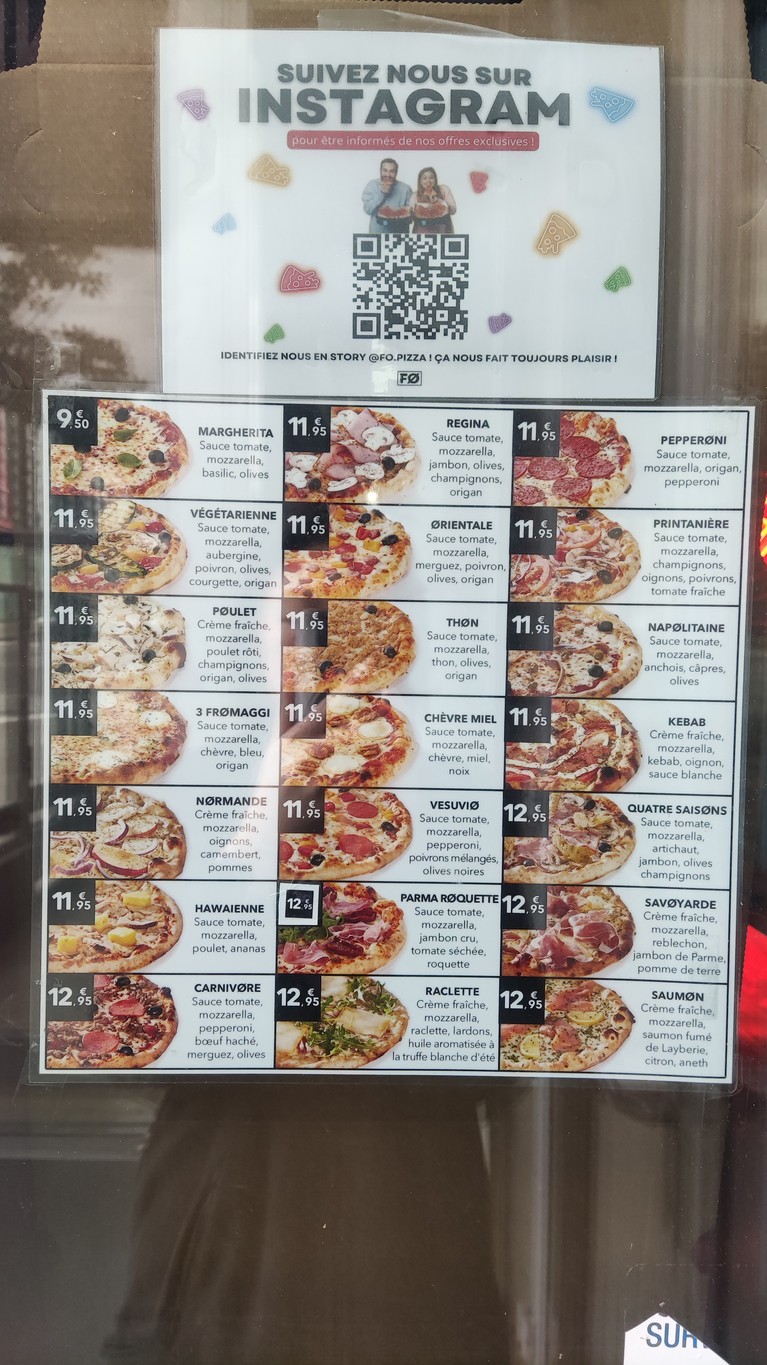 FO Pizza Au Feu De Bois menu 2