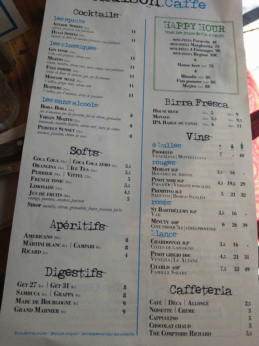 Madison Caffe menu 2