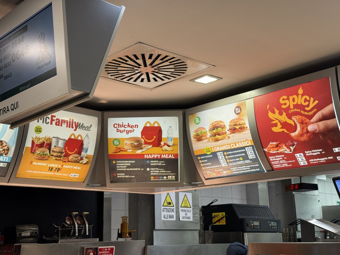 McDonald's menu 1
