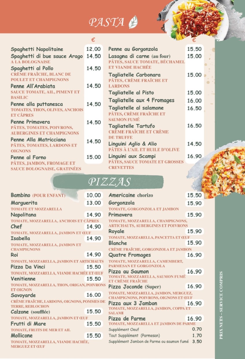 Bistrot Da Vinci menu 2