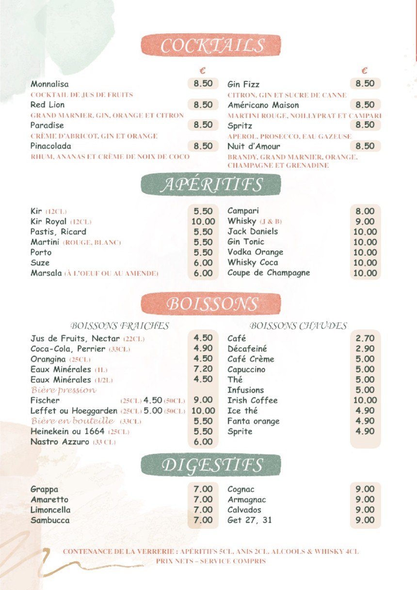 Bistrot Da Vinci menu 4