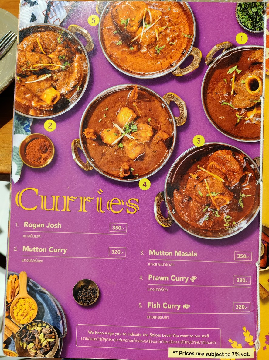 Zafran Eatery - One Bangkok (Indian Food) menu 1