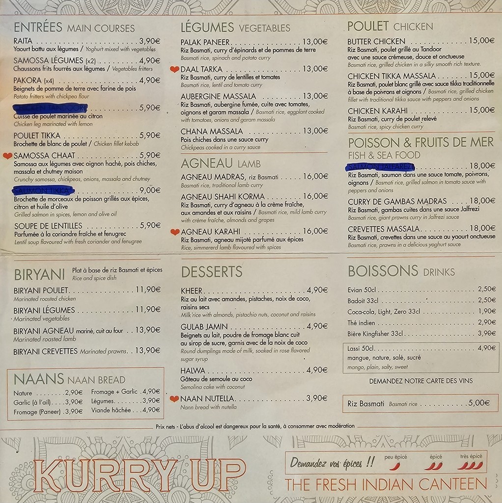 Kurry Up menu 1