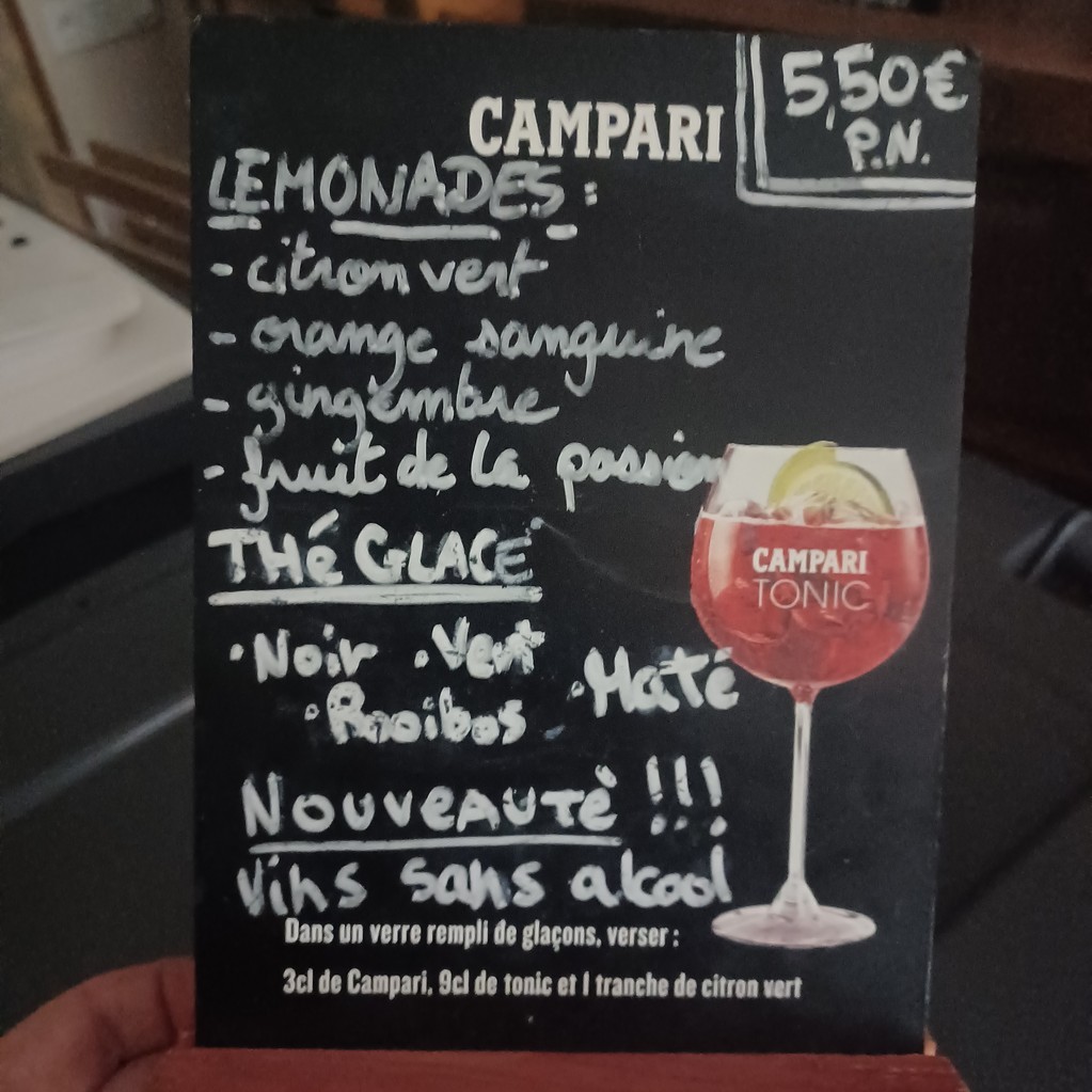 Isola La Cantine Littéraire menu 3