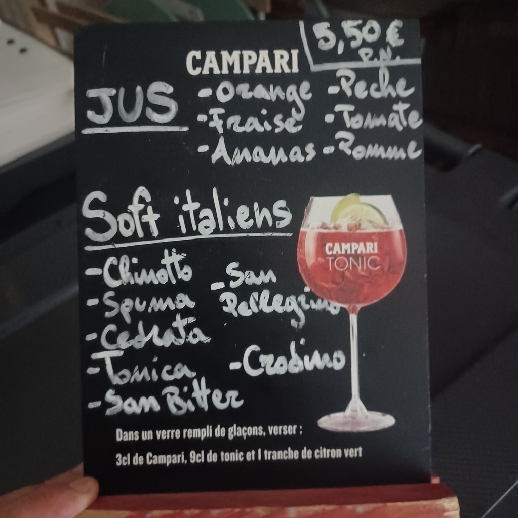 Isola La Cantine Littéraire menu 4