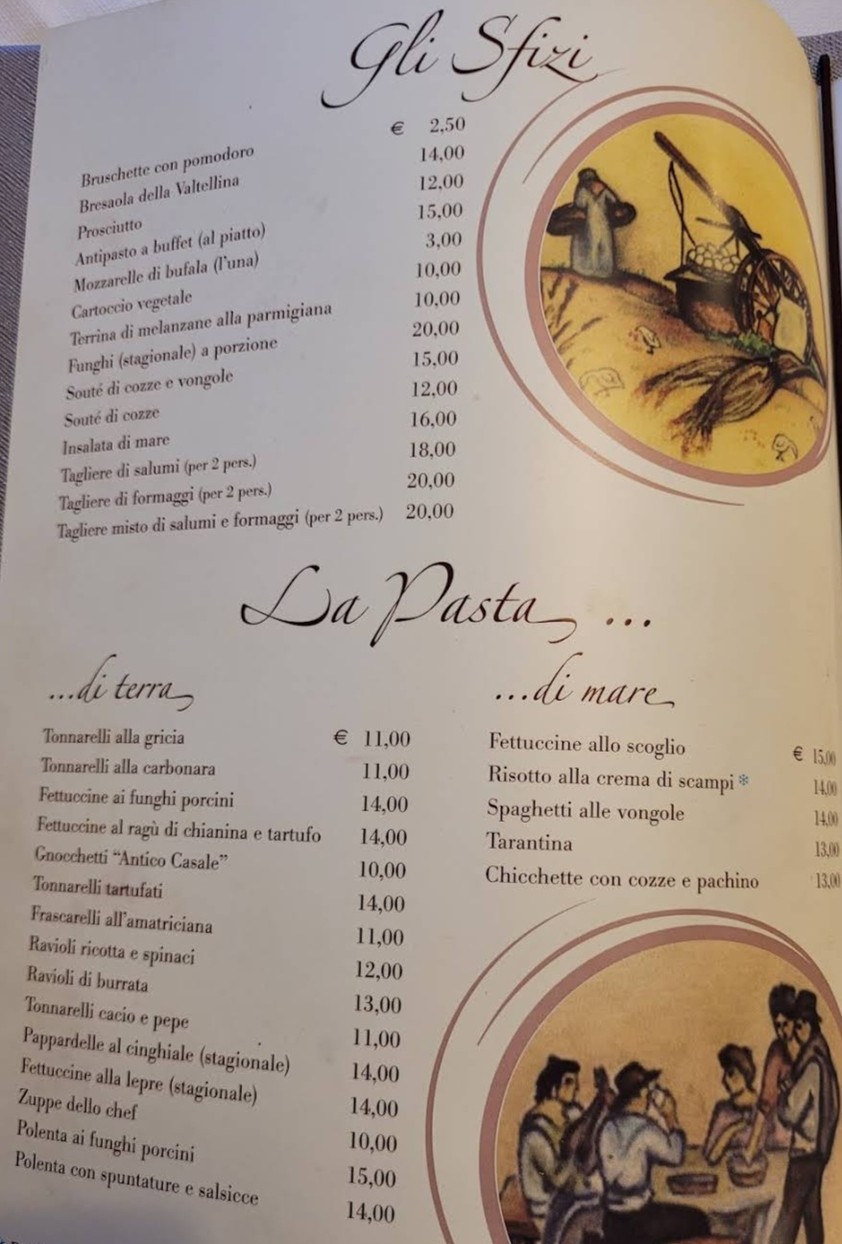 Saxò Ristorante menu 1