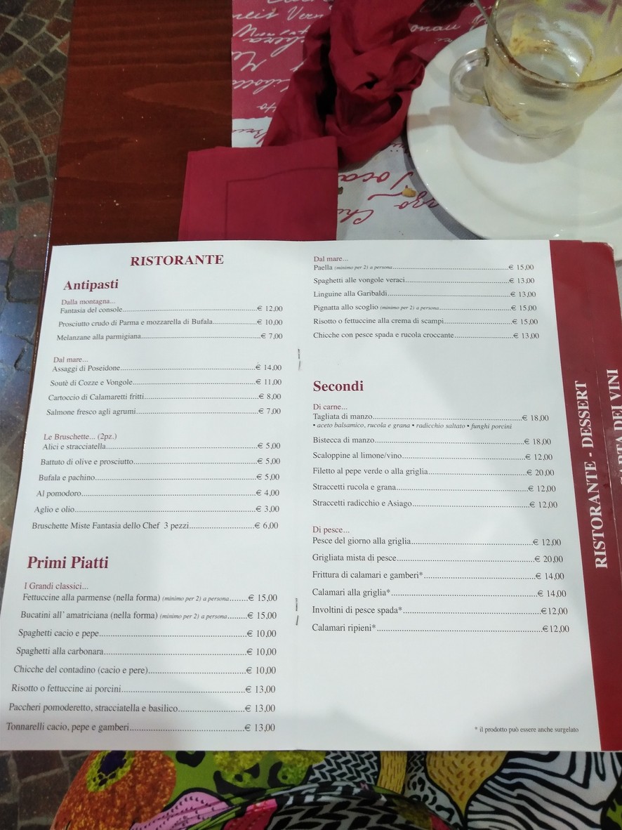 Ristorante Dea menu 2