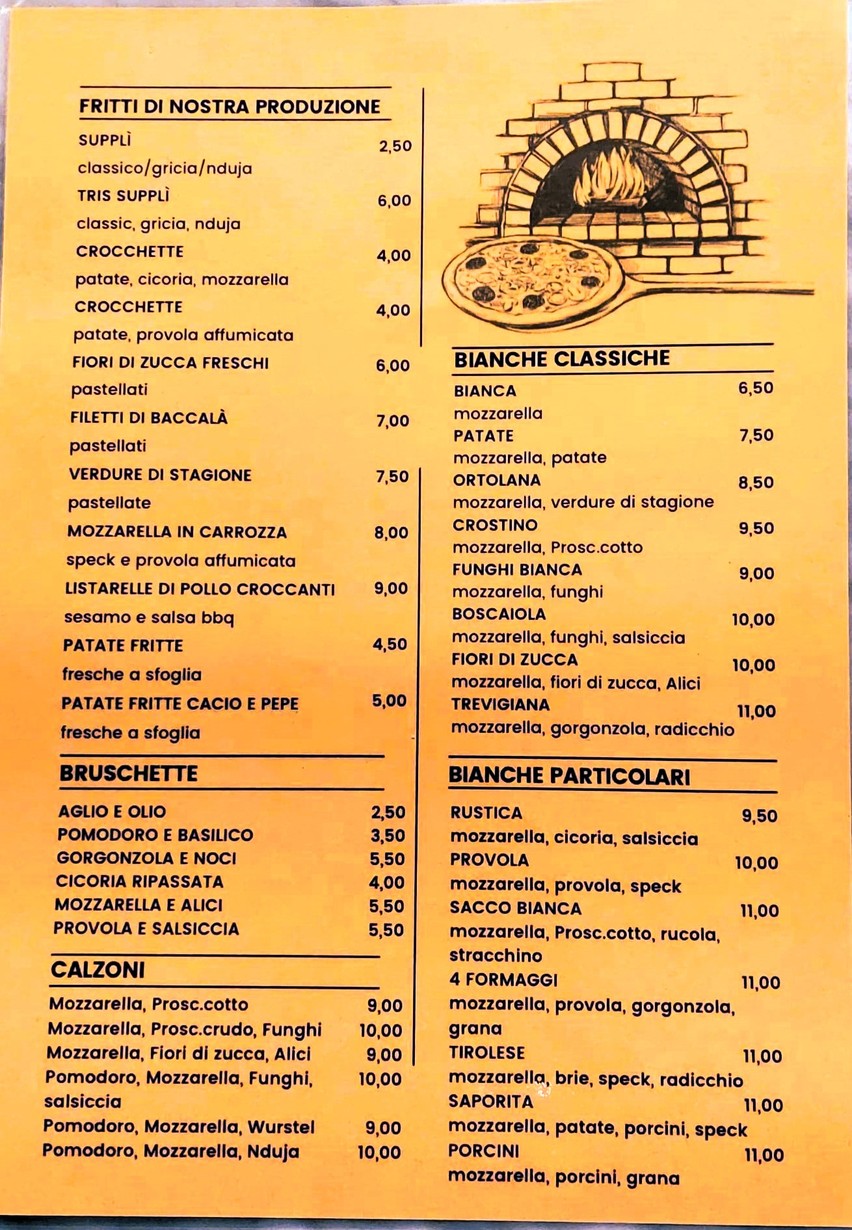 Ristorante Sacco menu 2