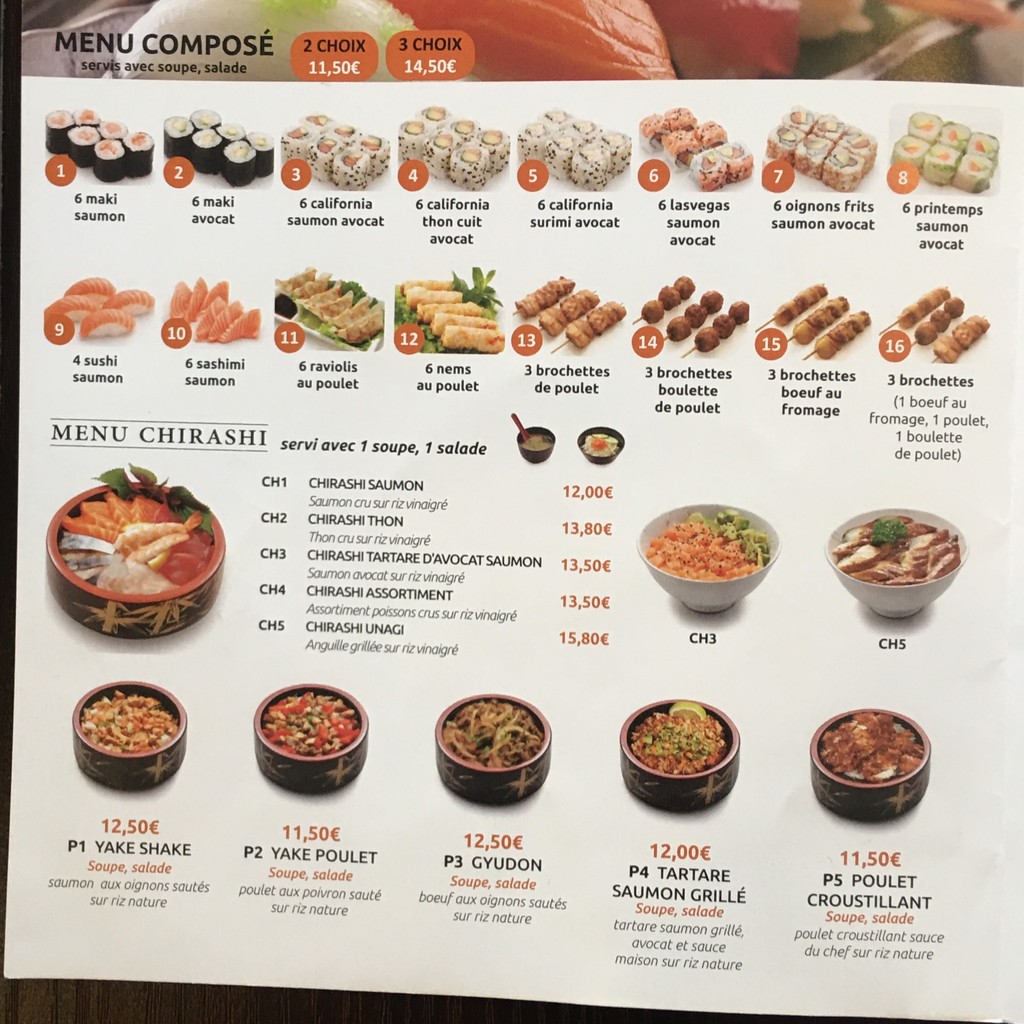 Osaka menu 2