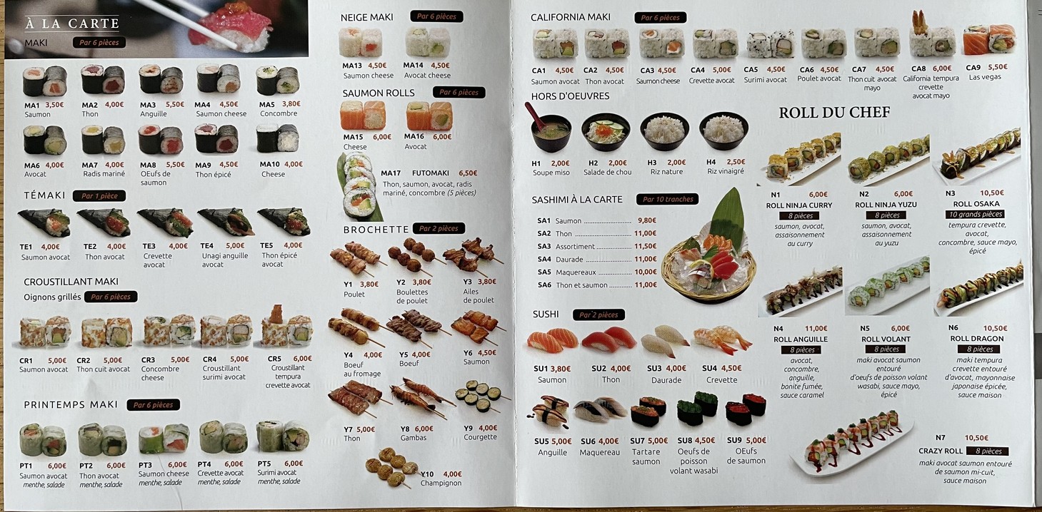 Osaka menu 5