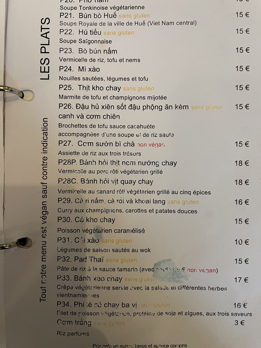Bếp Việt menu 2