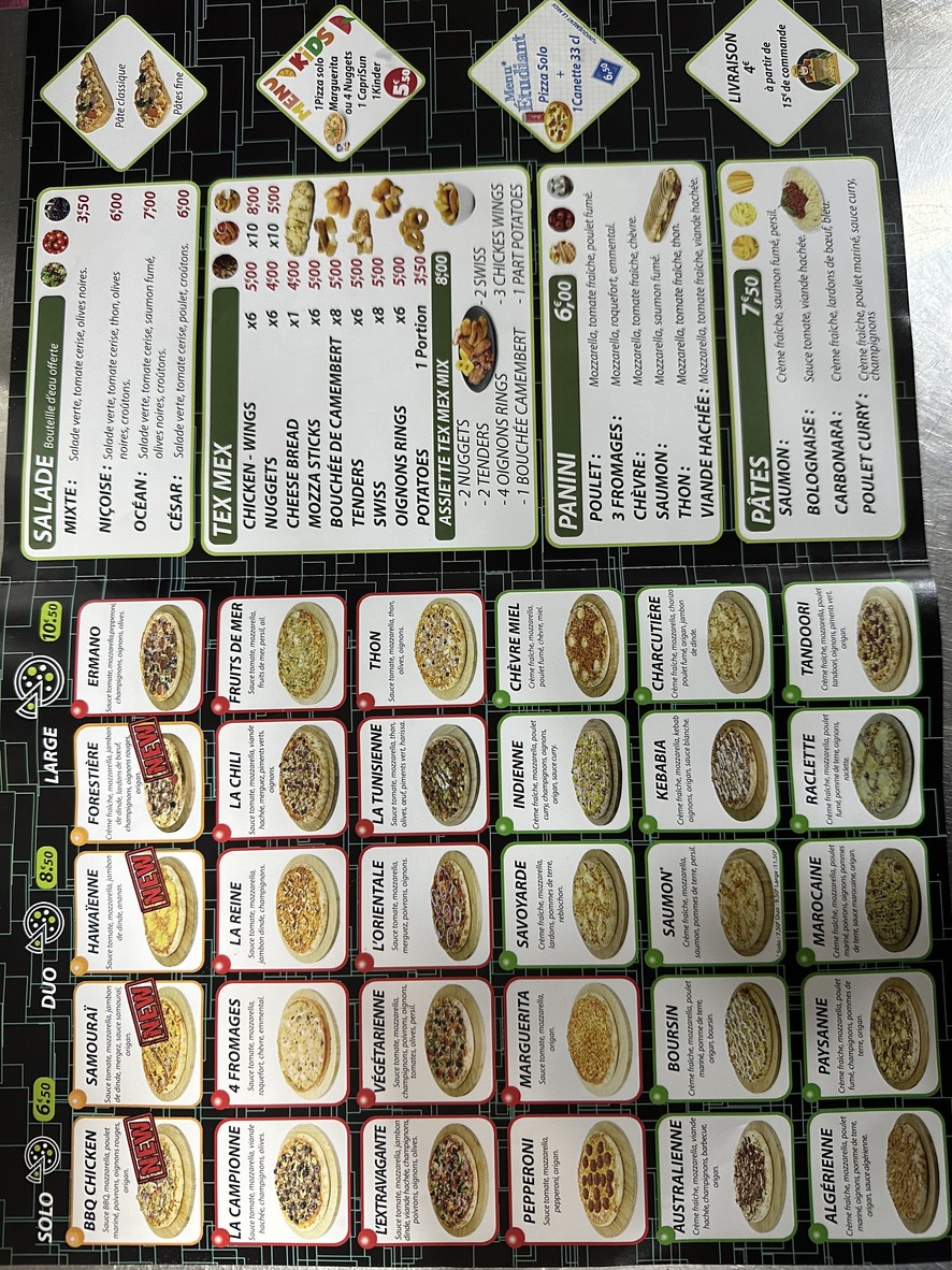 ERMANO Pizza menu 2