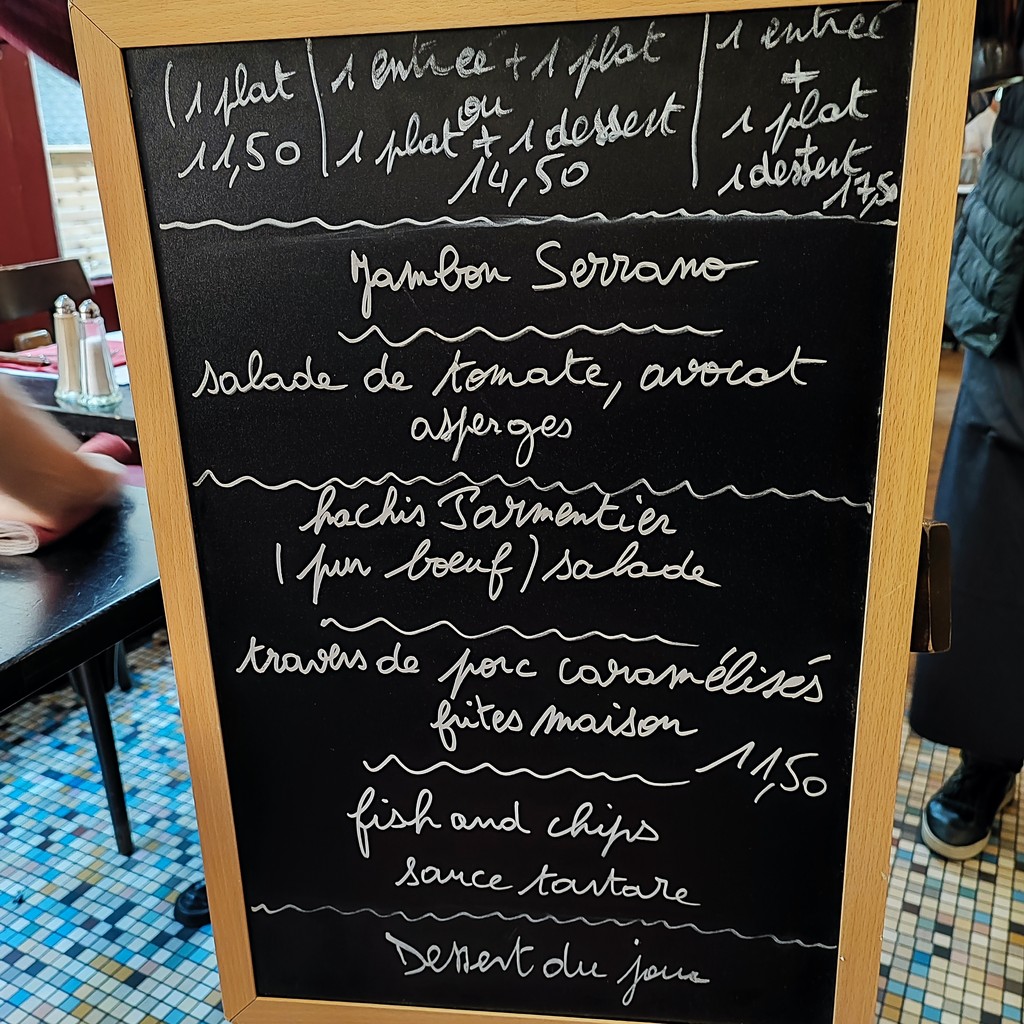 Chez Pradel menu 2