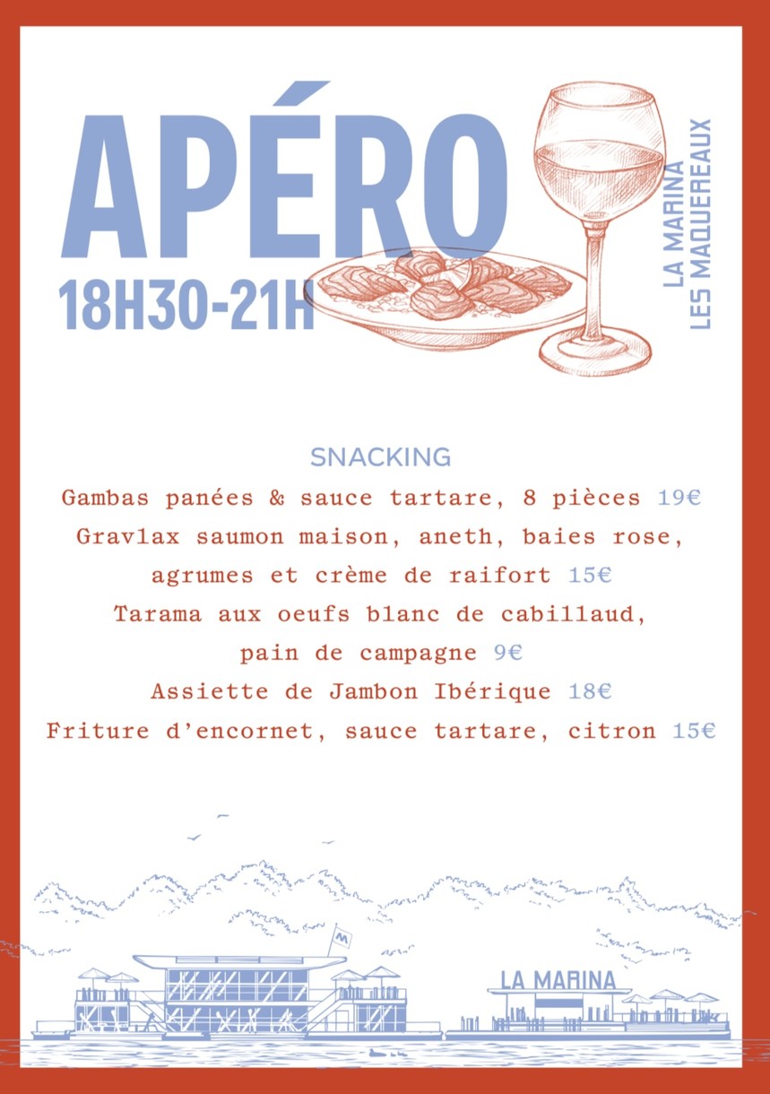 La Marina Les Maquereaux menu 1