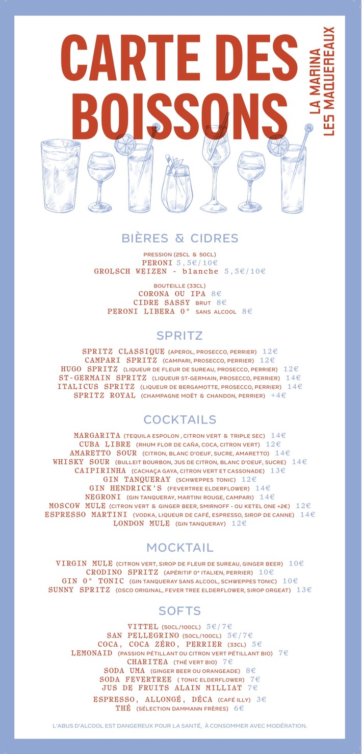 La Marina Les Maquereaux menu 4