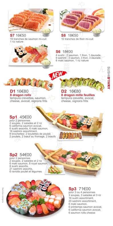 Sushi d'Ivry menu 9