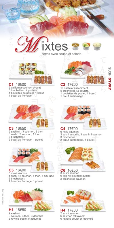 Sushi d'Ivry menu 10