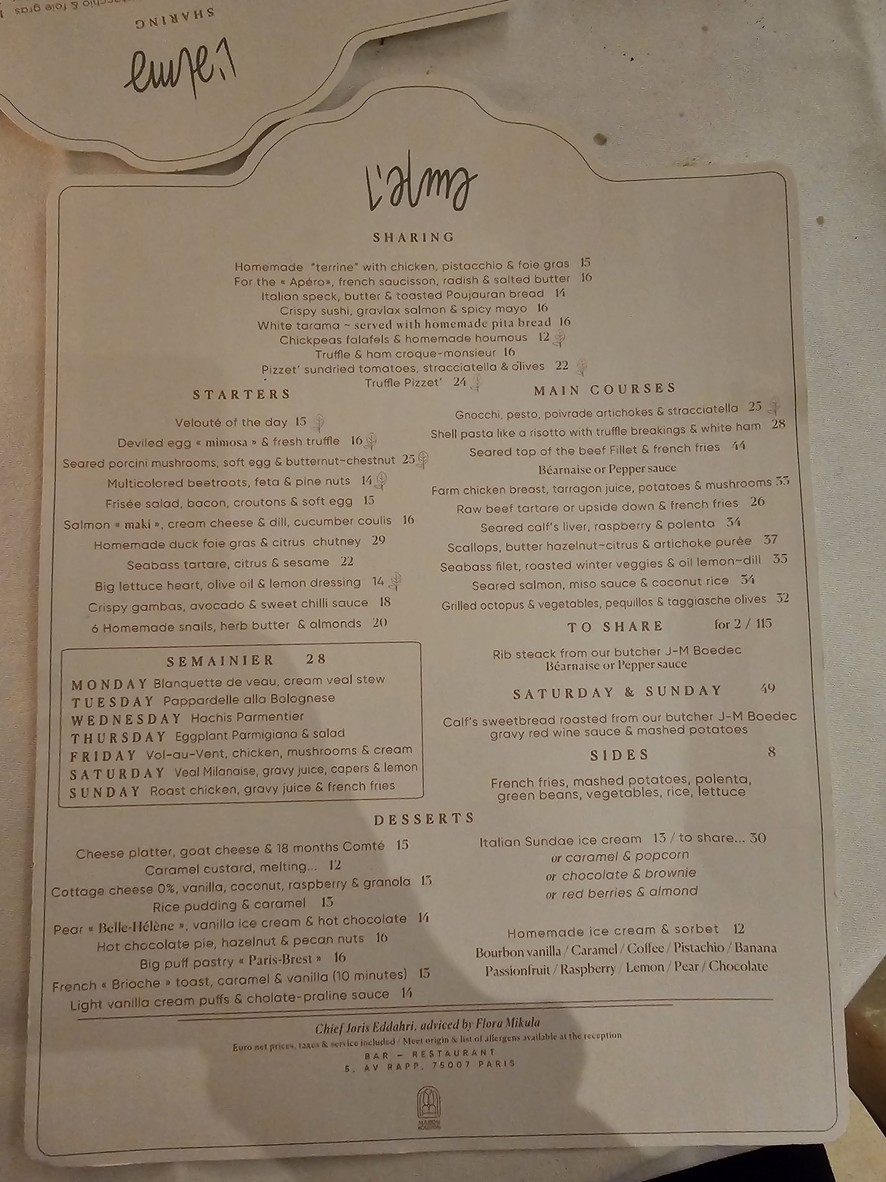 L'Alma menu 1