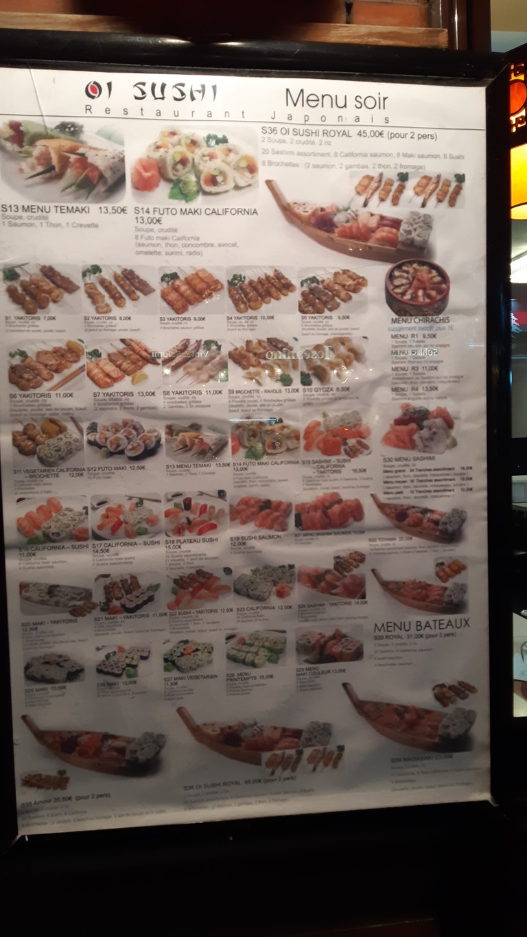 Oi Sushi menu 2