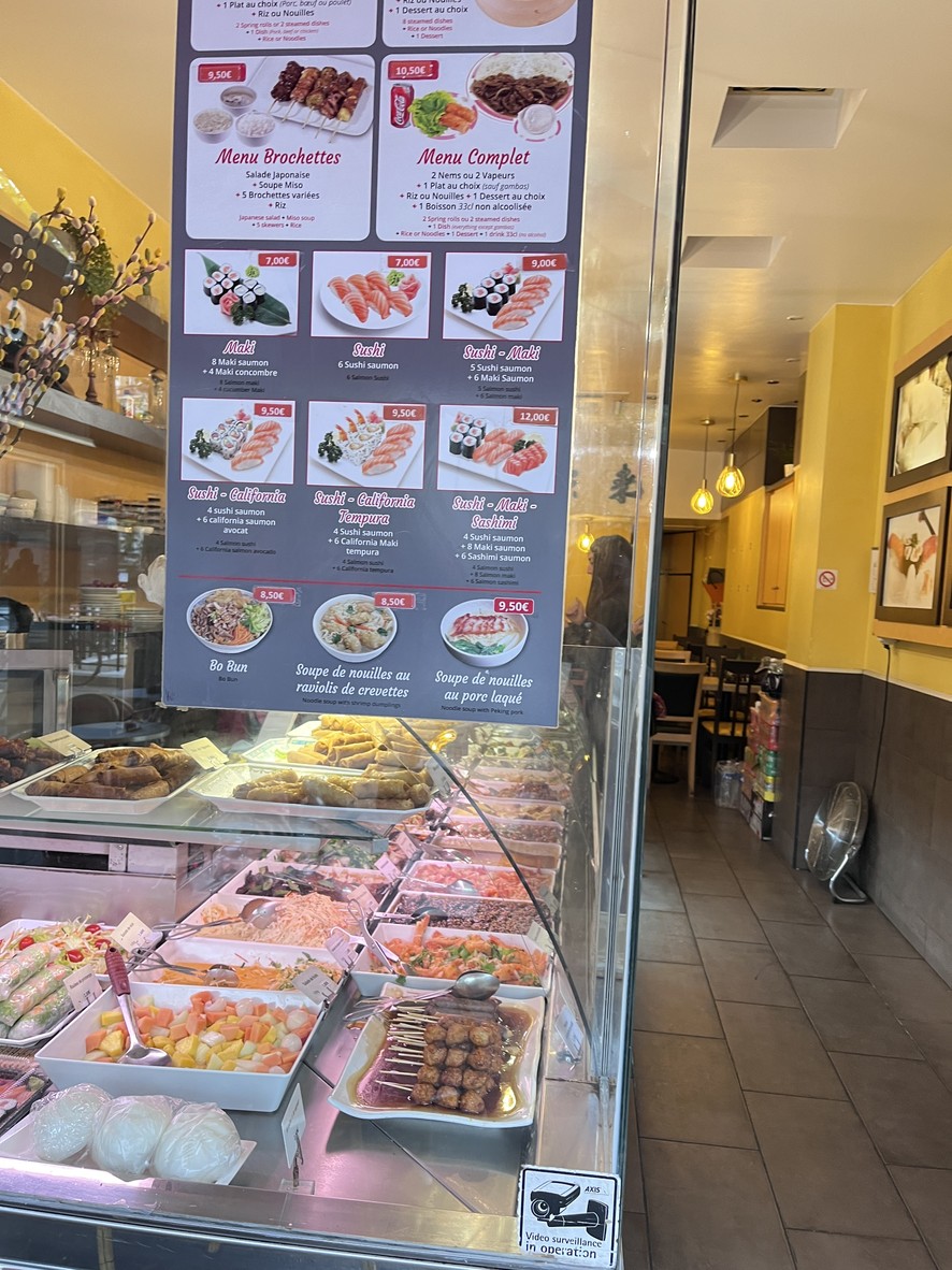 Traiteur Sino Japonais menu 2