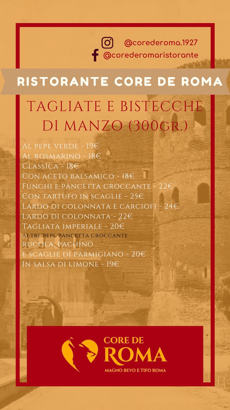 Core de Roma menu 3