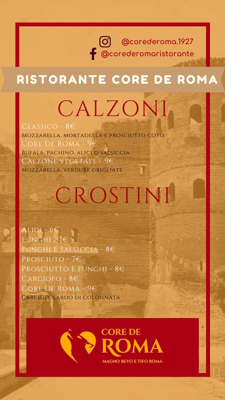 Core de Roma menu 5