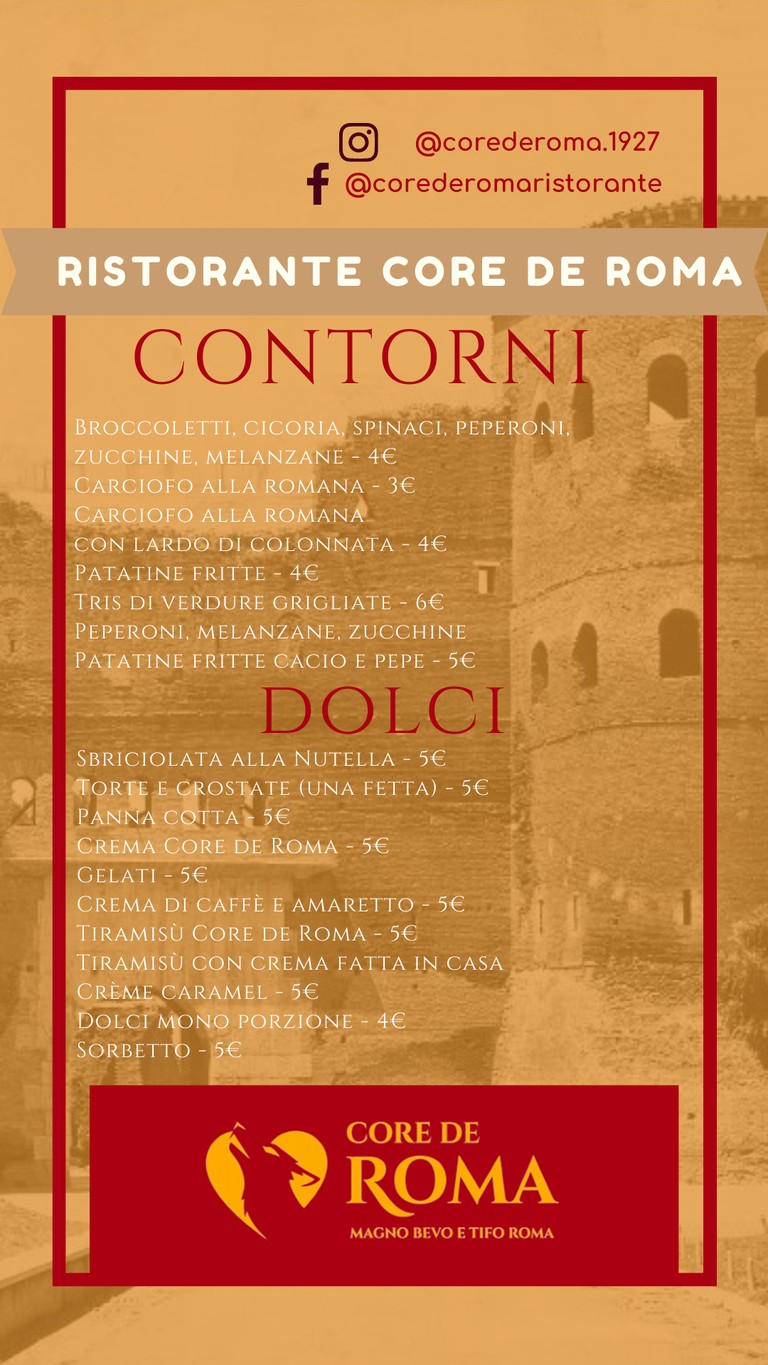 Core de Roma menu 6