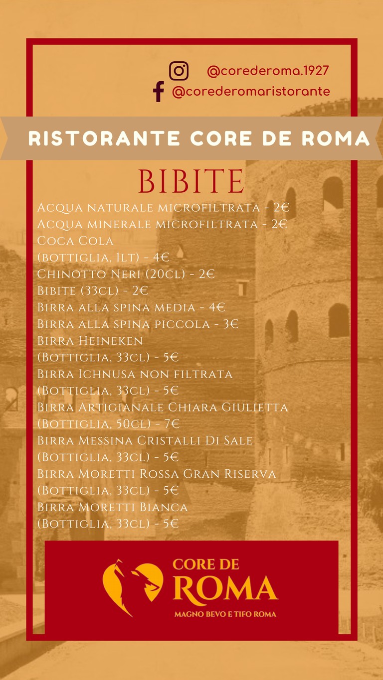 Core de Roma menu 7