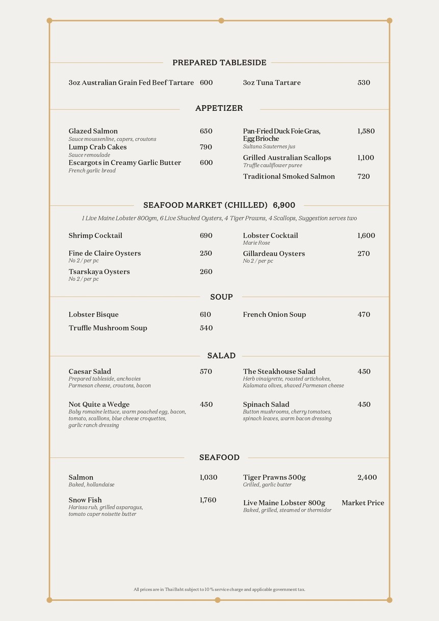 纽约牛排馆 menu 1