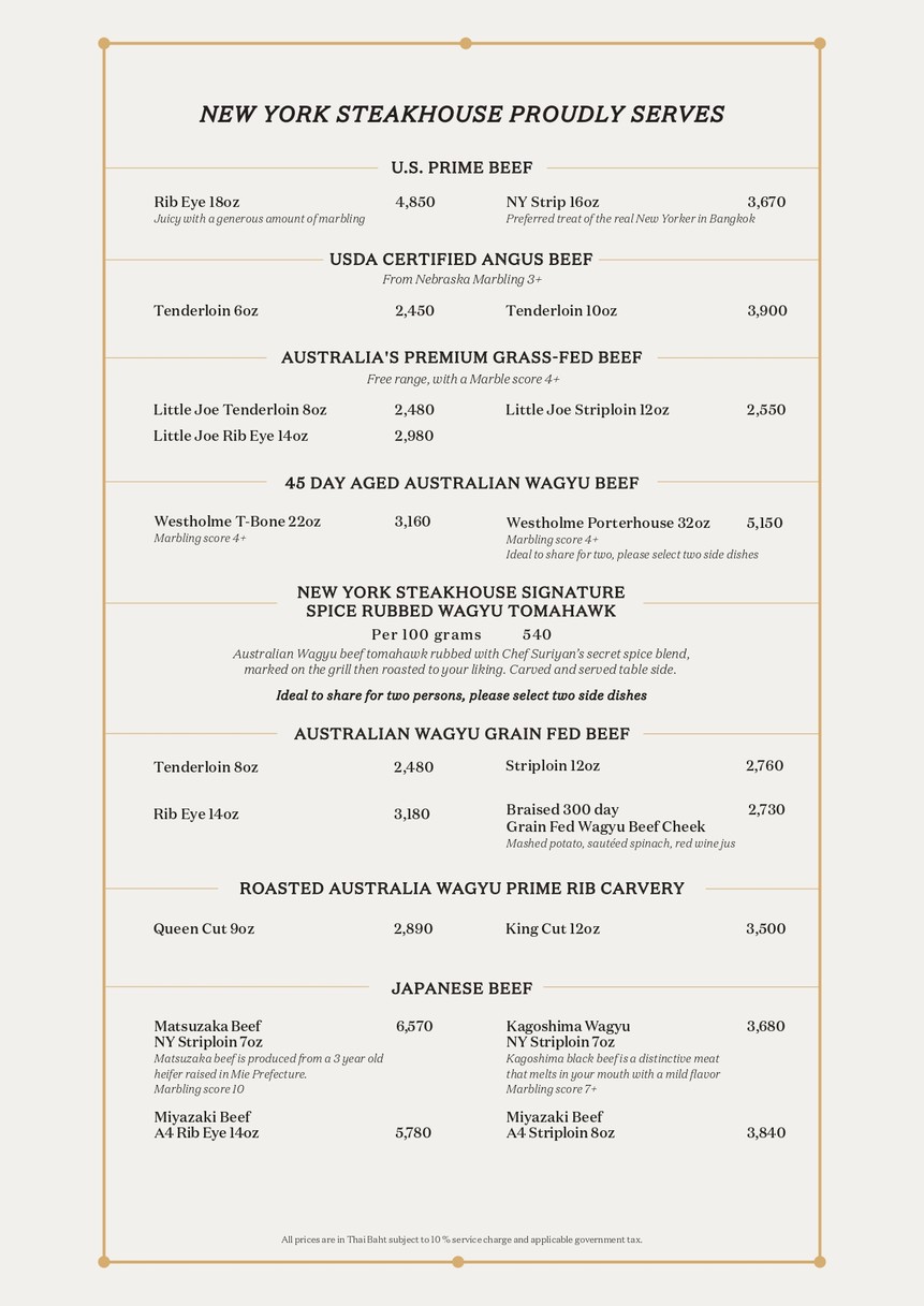 纽约牛排馆 menu 2