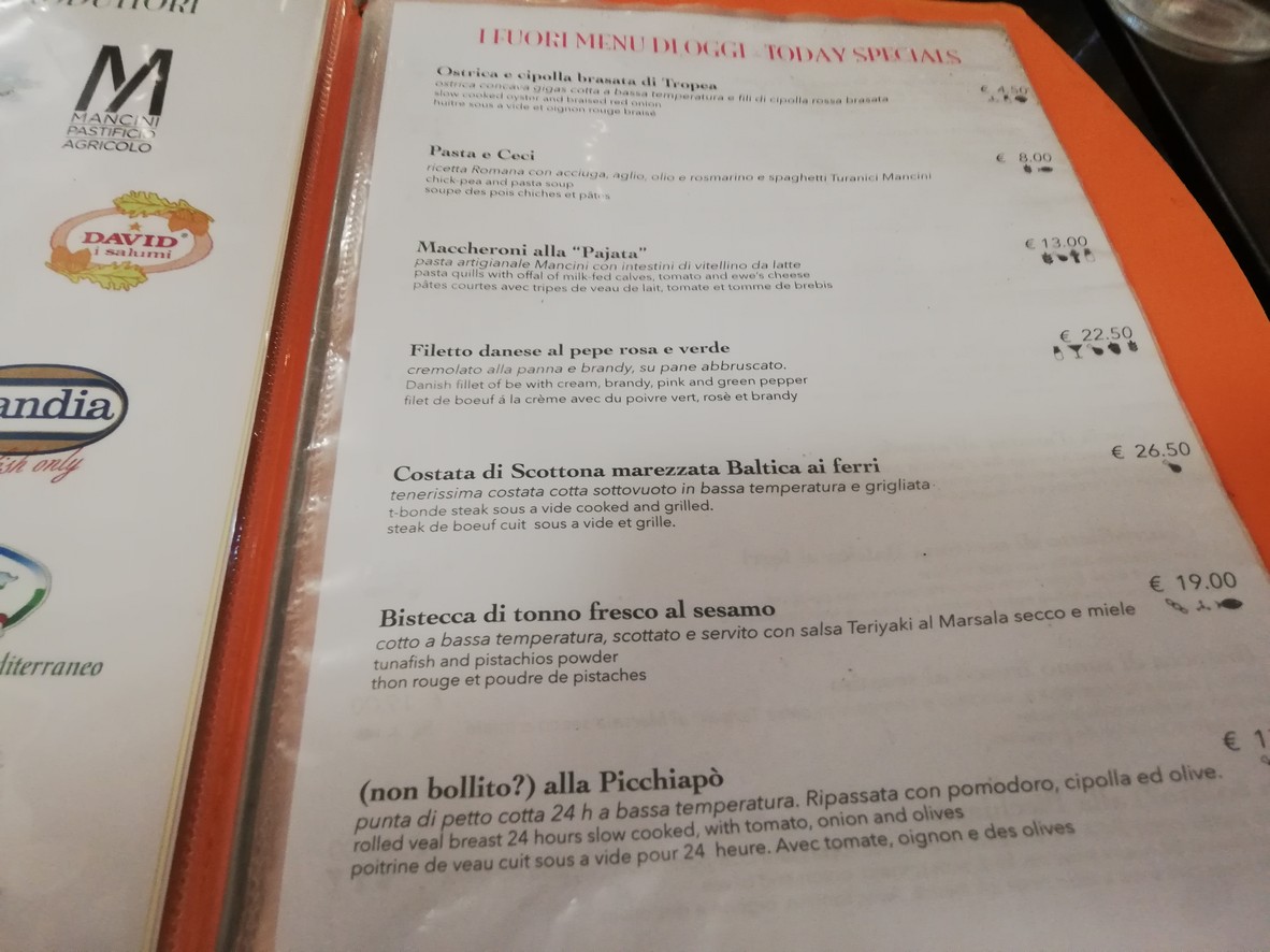 Trattoria Morgana menu 3