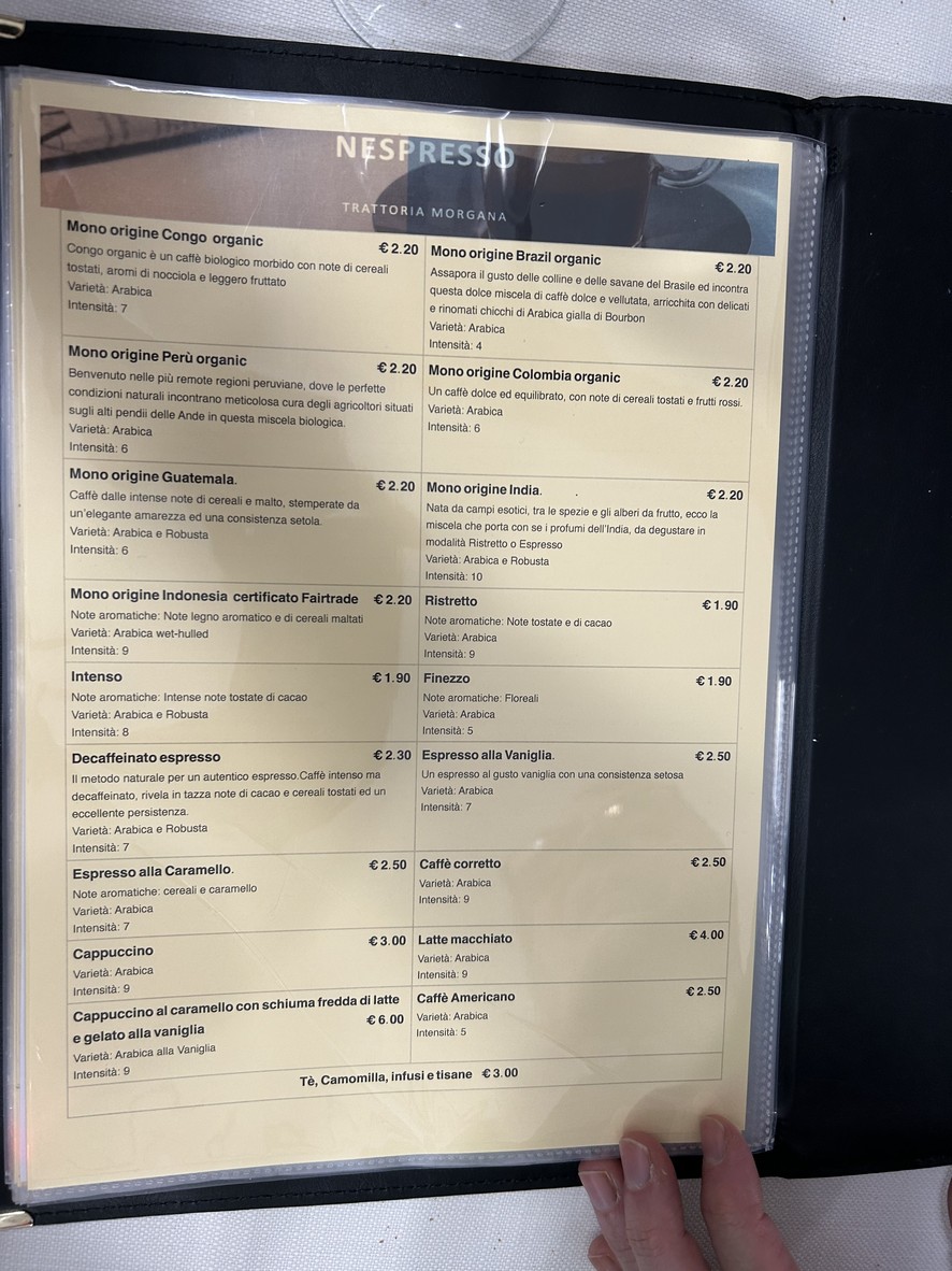 Trattoria Morgana menu 5