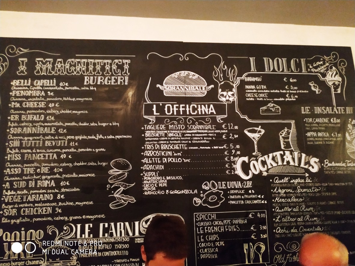 Sorannibale menu 2