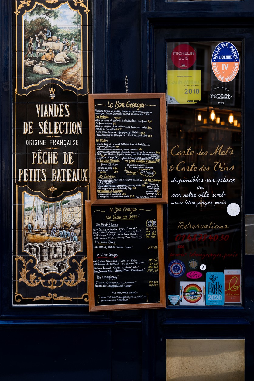 Le Bon Georges menu 1