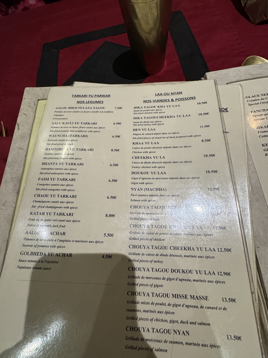 Kathmandu menu 3