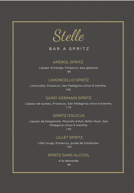 Stelle menu 3