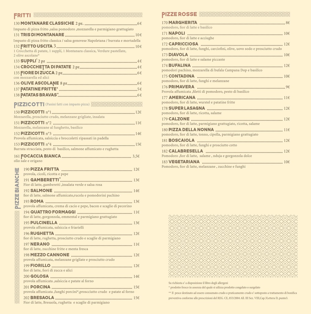 Uscita 3 Bistròrante menu 3